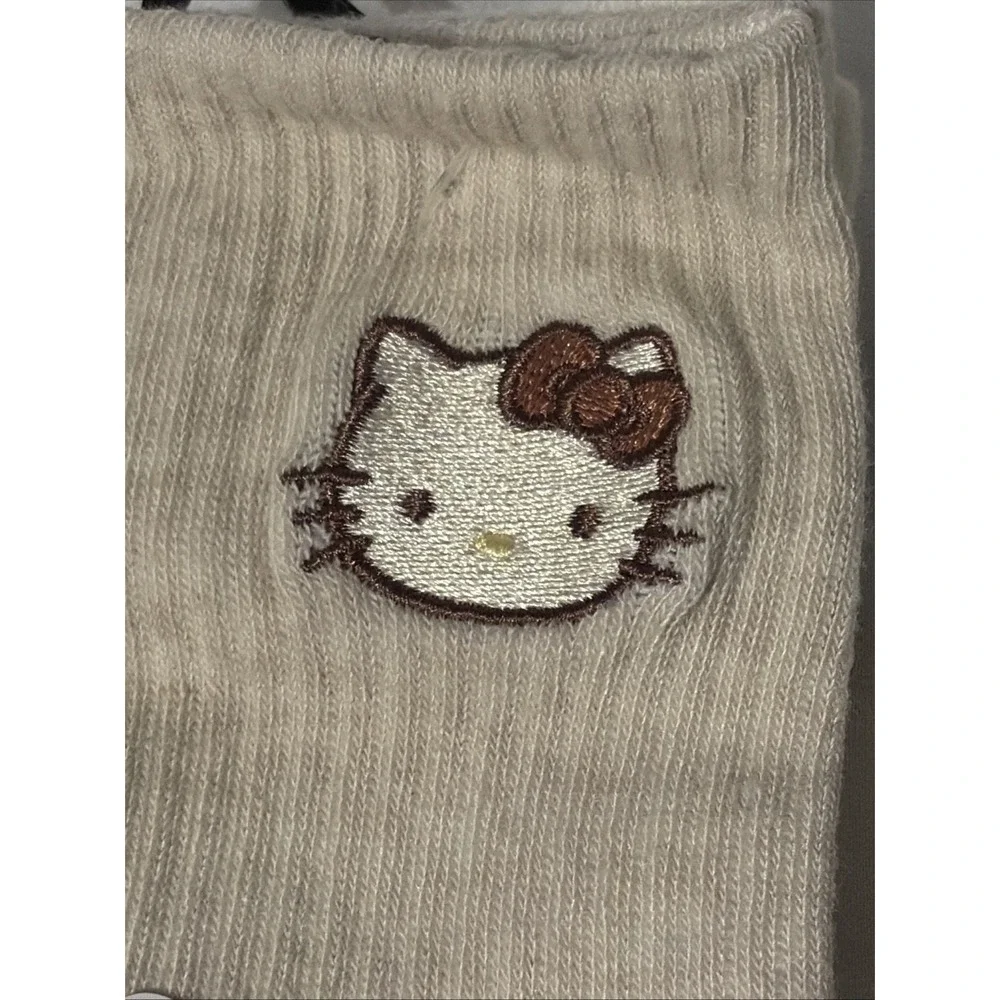 HELLO KITTY Women's Adult 2 Pack Mid Crew Socks  Shoe Size 4-10 - New